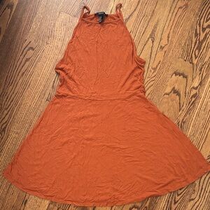 Forever 21 Rust Orange Women's Halter Skater Dress
